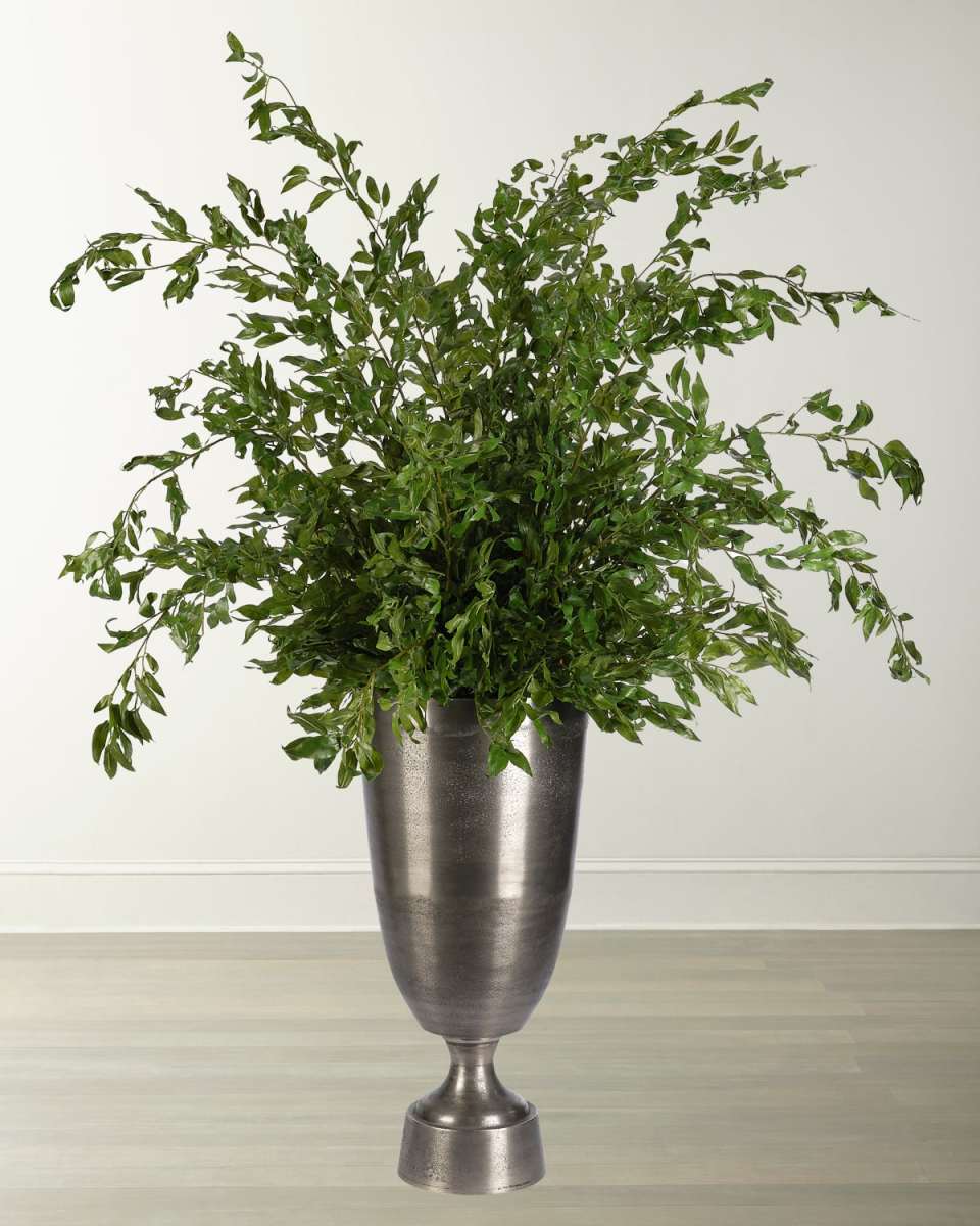 Smilex Branch 63" Faux Greenery in an Aluminum Vase
